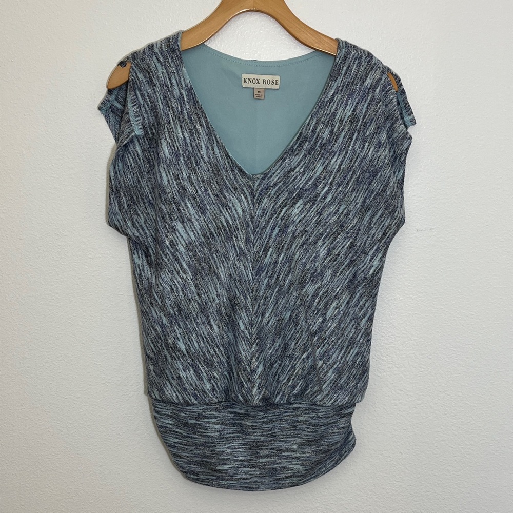 Knox Rose Heathered Blue Shirt
